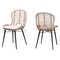 Baxton Studio Brenna Modern Bohemian Greywashed Rattan and Black Metal 2-Piece Dining Chair Set 231-2PC-12826-ZORO - alternate 1